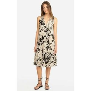 New Johnny Was Jade Juliette Tiered Silk Dress L